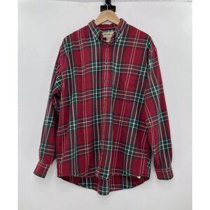 Eddie Bauer‎ Men’s Ted & Green Plaid Flannel Button Down Shirt Sz Tall L, Winter